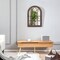 3-layered Arched Mounted Mirror For Vanity Bedroom Entryway-rustic Brown